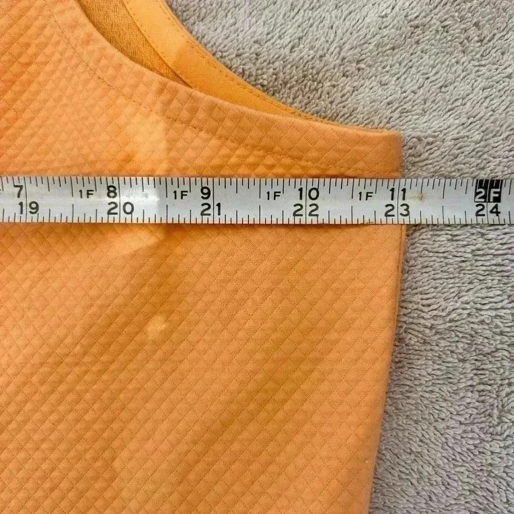 🧡”Eileen Fisher” Orange Sherbet Vest w/ Waffle Pattern & Pockets Size XL🧡 - Picture 10 of 11